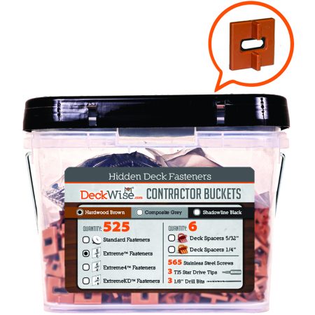 DeckWise Ipe Clip Extreme Short Hidden Deck Fasteners (Contractor Buckets 525 Count)