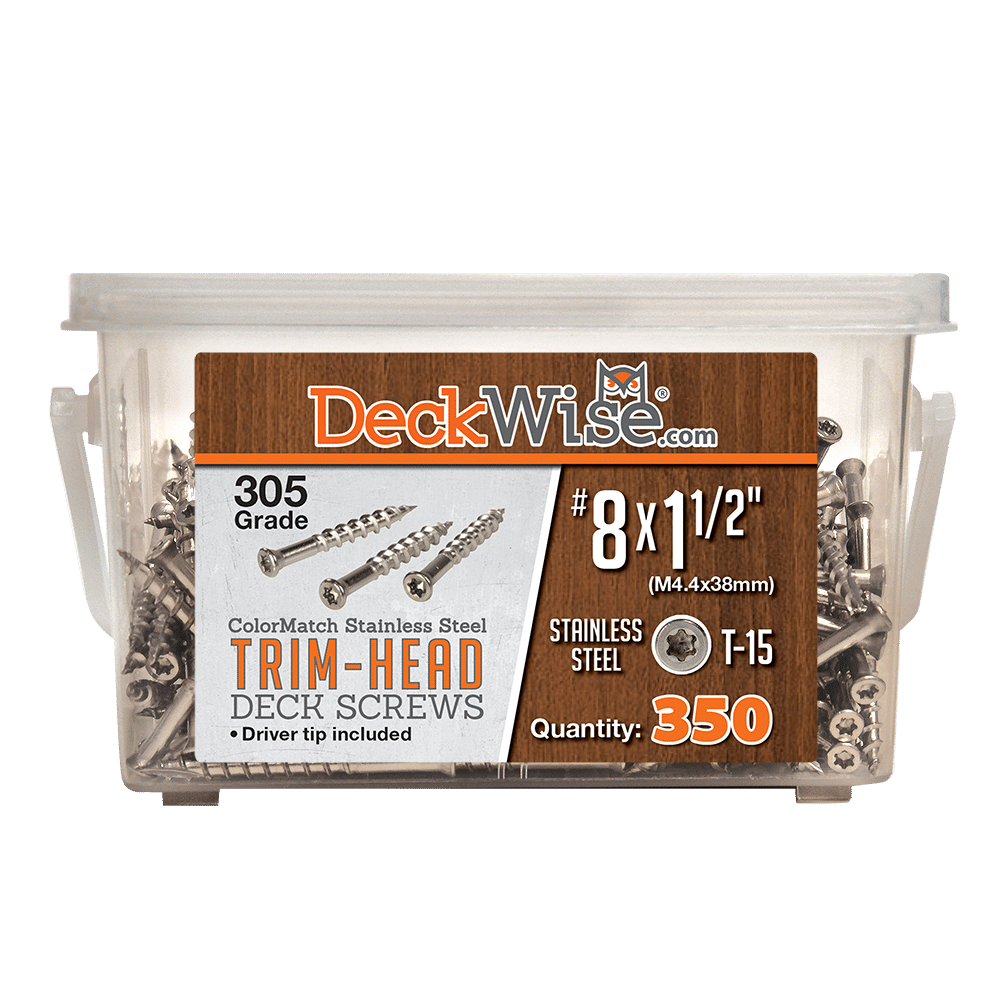  1 Best DeckWise Stainless Steel Trim Head Screws 8X1 1 2 Inch 