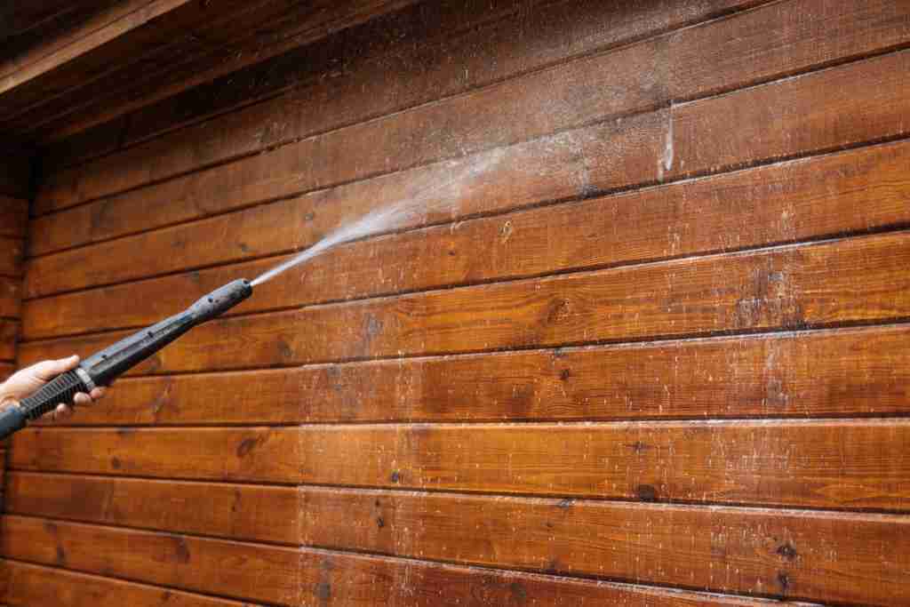 Pressure washing lumber