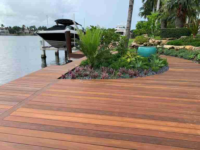 Sidewalk made of Ipe wood