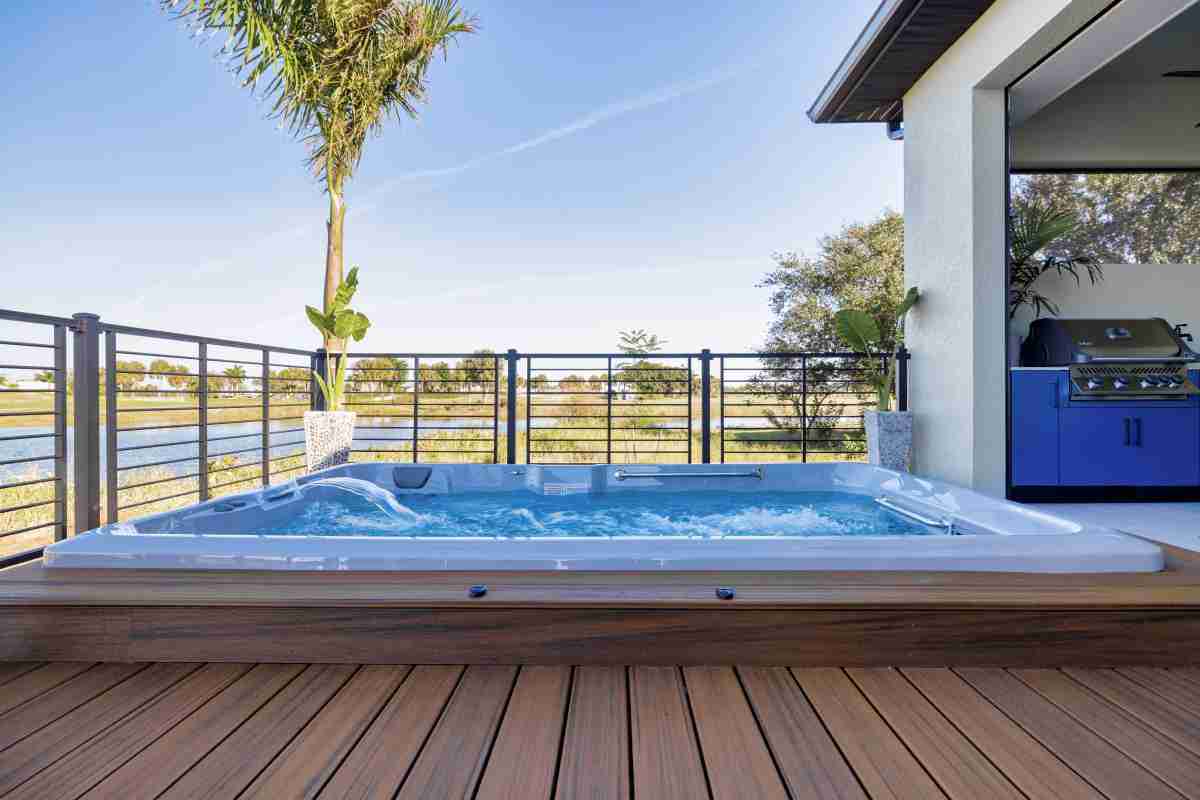 Pool with composite decking