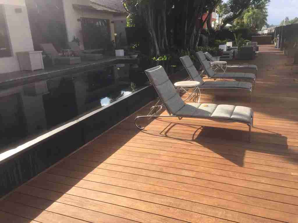 Installed Hardwood Deck