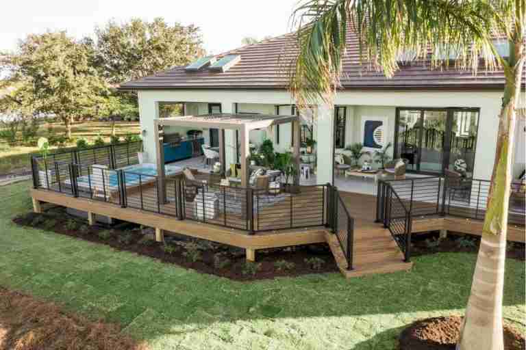 A composite decking from Trex