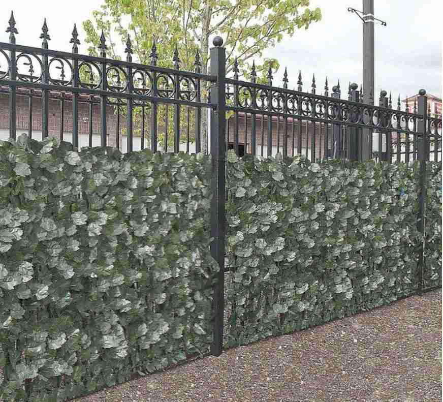 Artificial ivy on fences