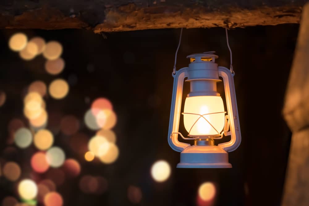 Shiny lantern in the night 