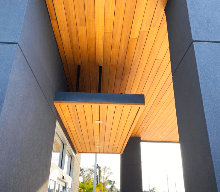 Cladding made of Thermo Wood Ayous
