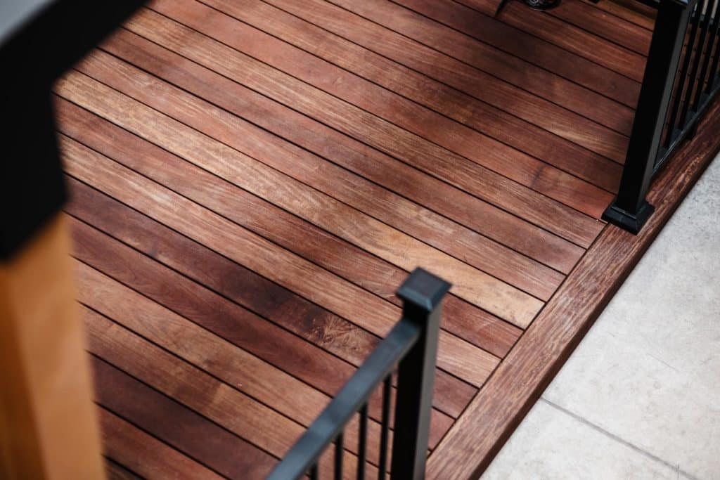 Thermally modified wood deck
