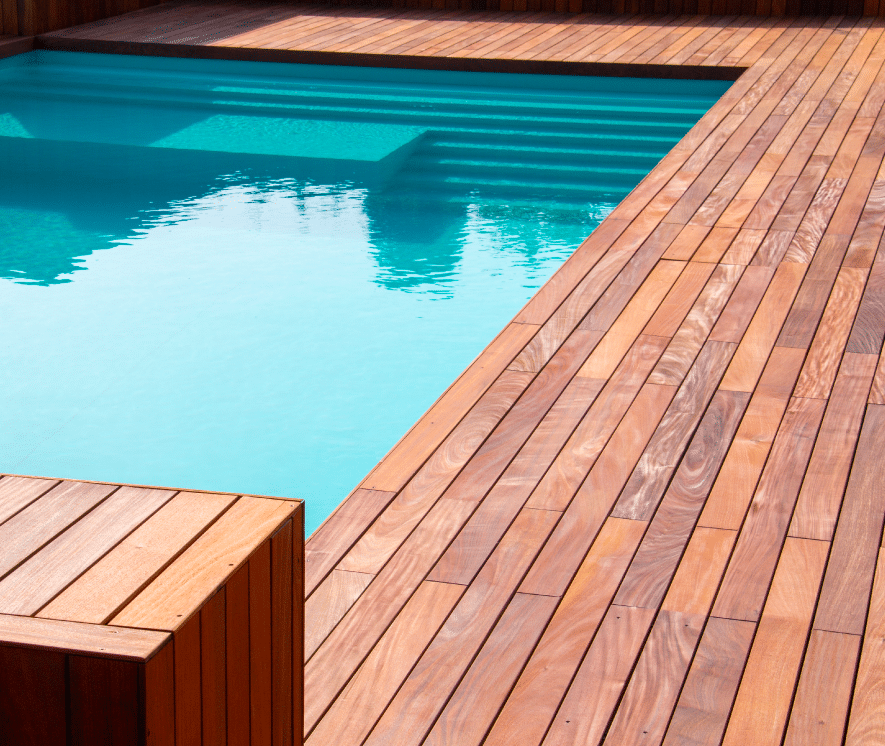 Tropical Hardwood Flooring for Pools in Miami