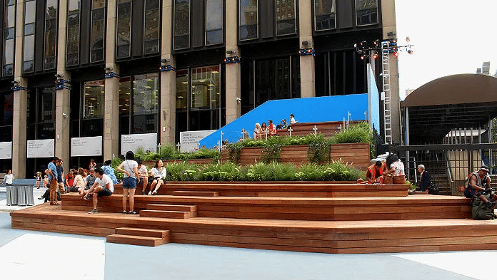 Benches in New York's Midtown