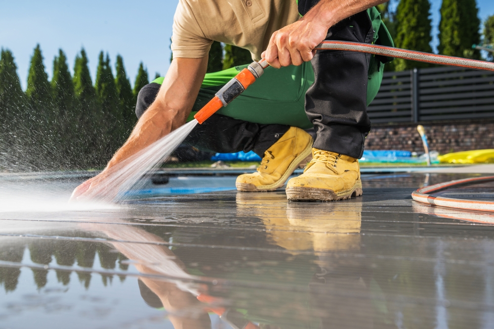 Men Washing A Deck