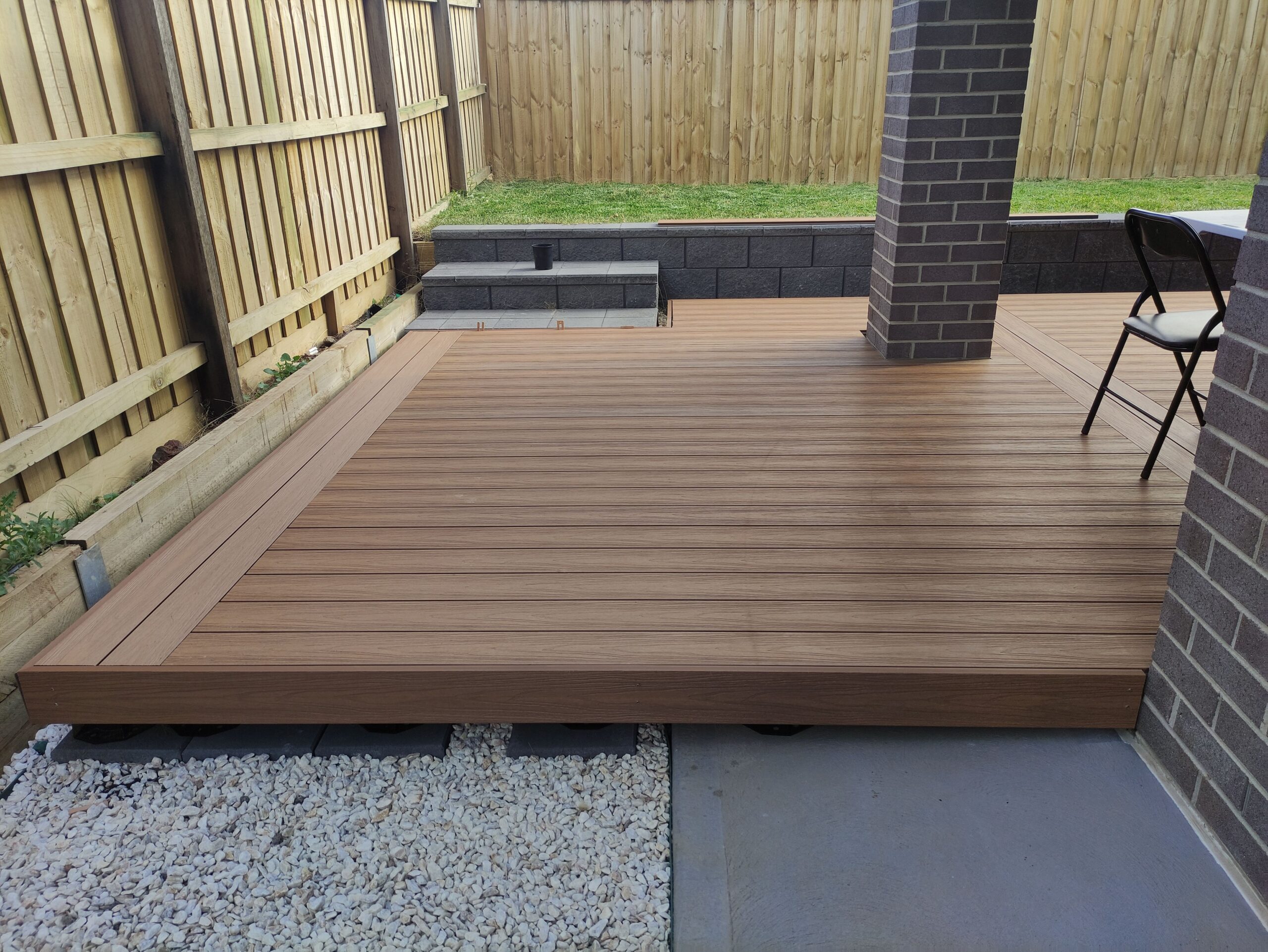 Install deck over concrete