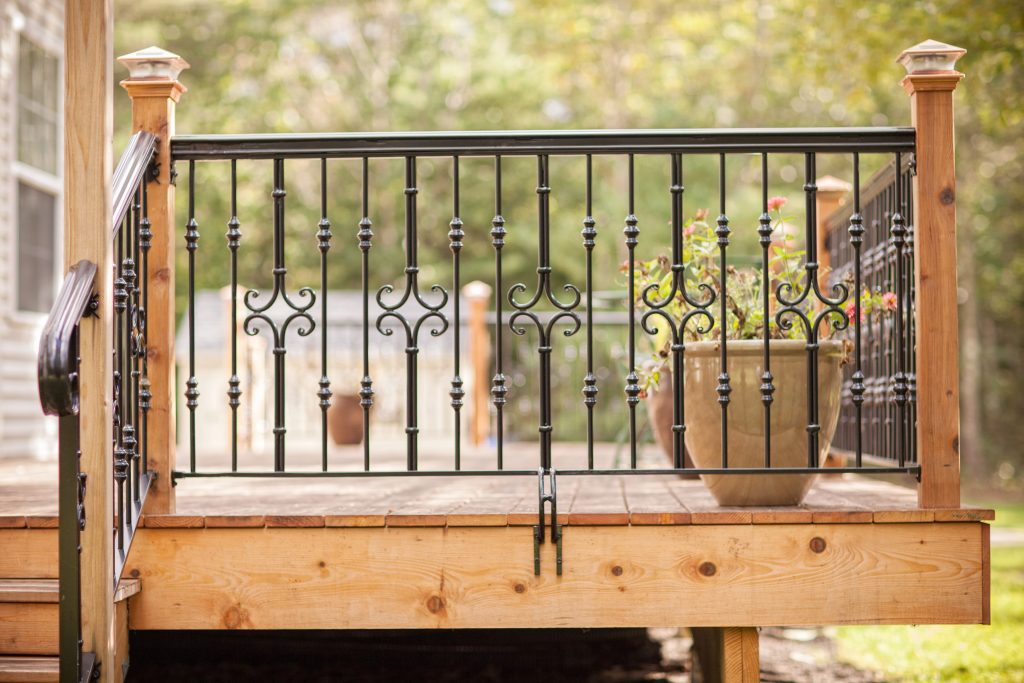 wrought iron deck railing