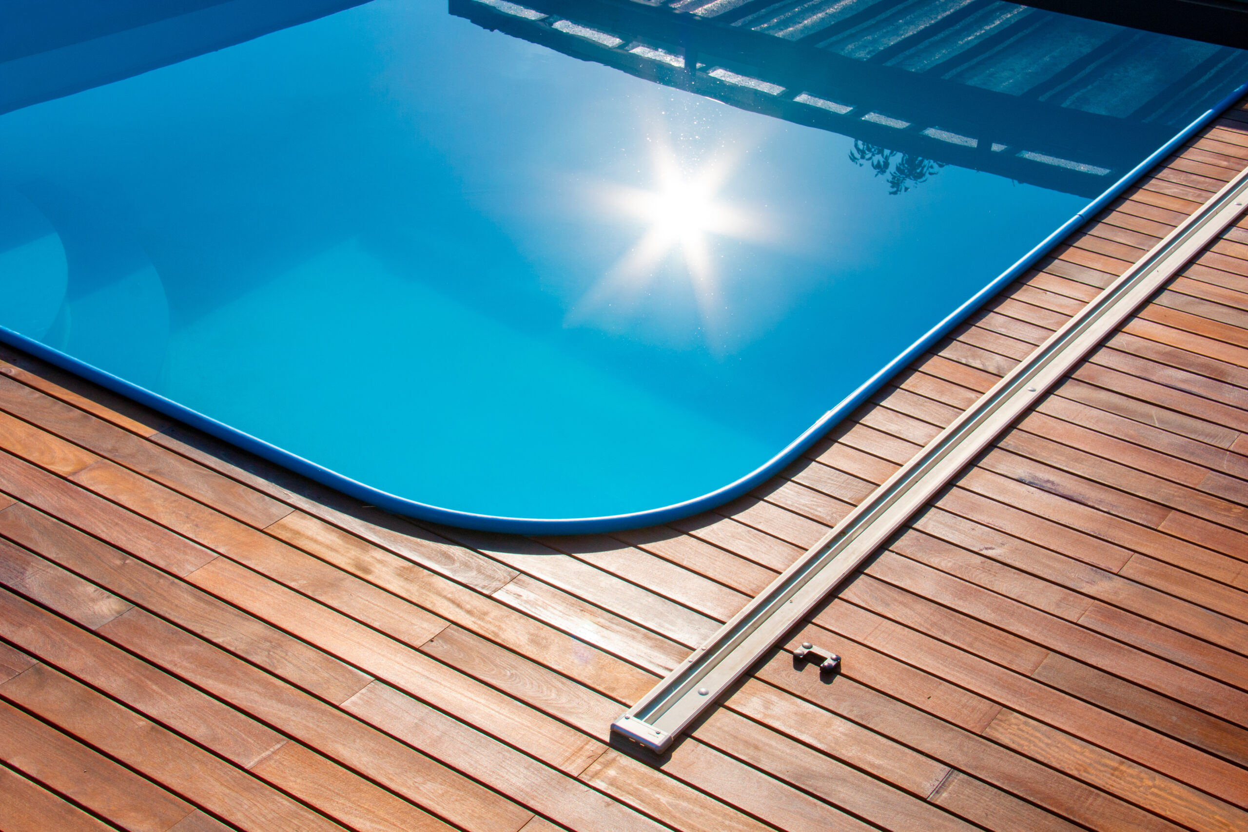 Ipe shorts on pool decking