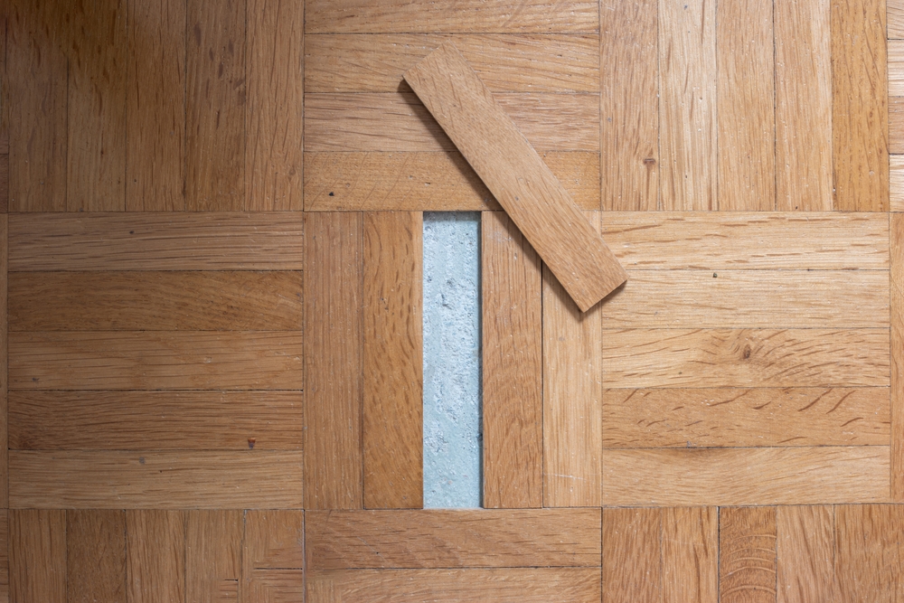 Unstuck Wooden Tile From An Old Apartment Parquet