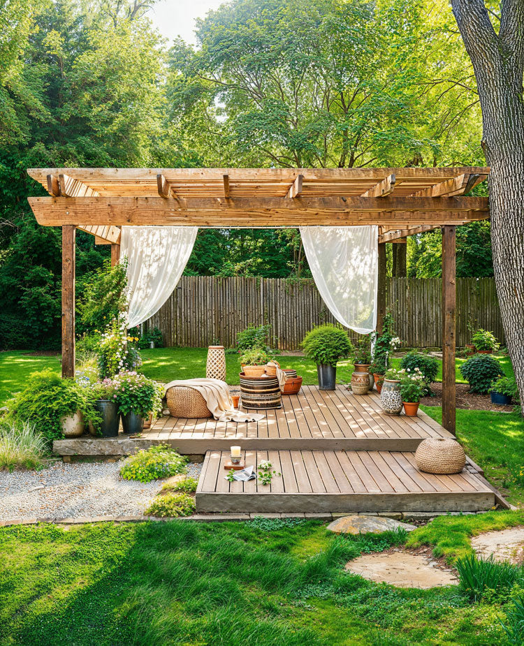 Floating Deck with Roof or Pergola 