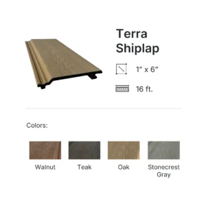 Deckotech Terra Shiplap Cladding 1x6