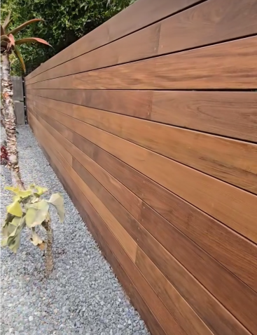 Hardwood fence