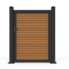 single swing gate teak slat
