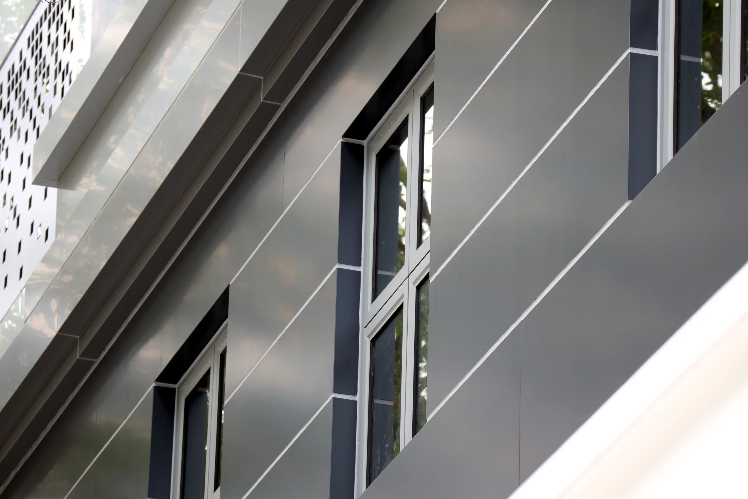Fiber Cement Cladding on a building