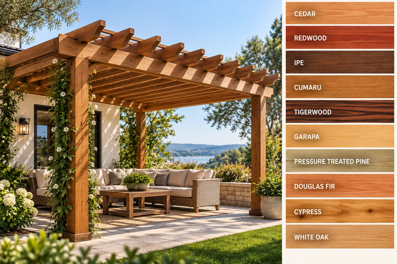 Best wood for pergolas